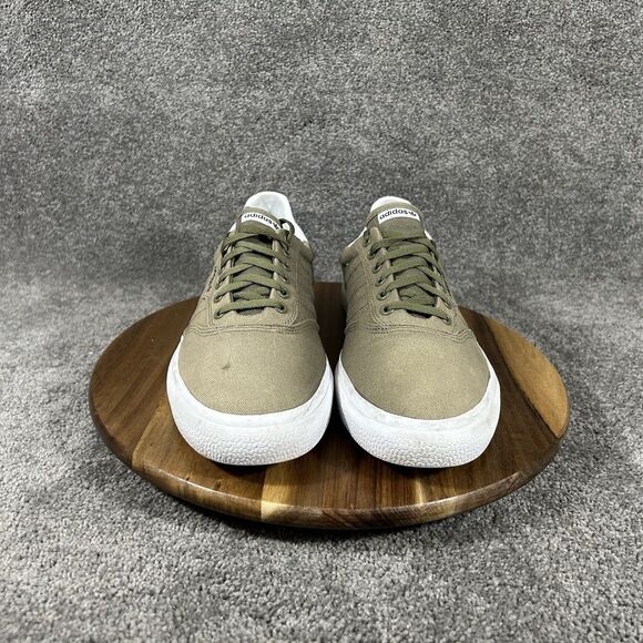 Adidas DB3241 3MC Vulc Mens Size 12 Khaki Green Canvas Athletic Skate Shoes Used